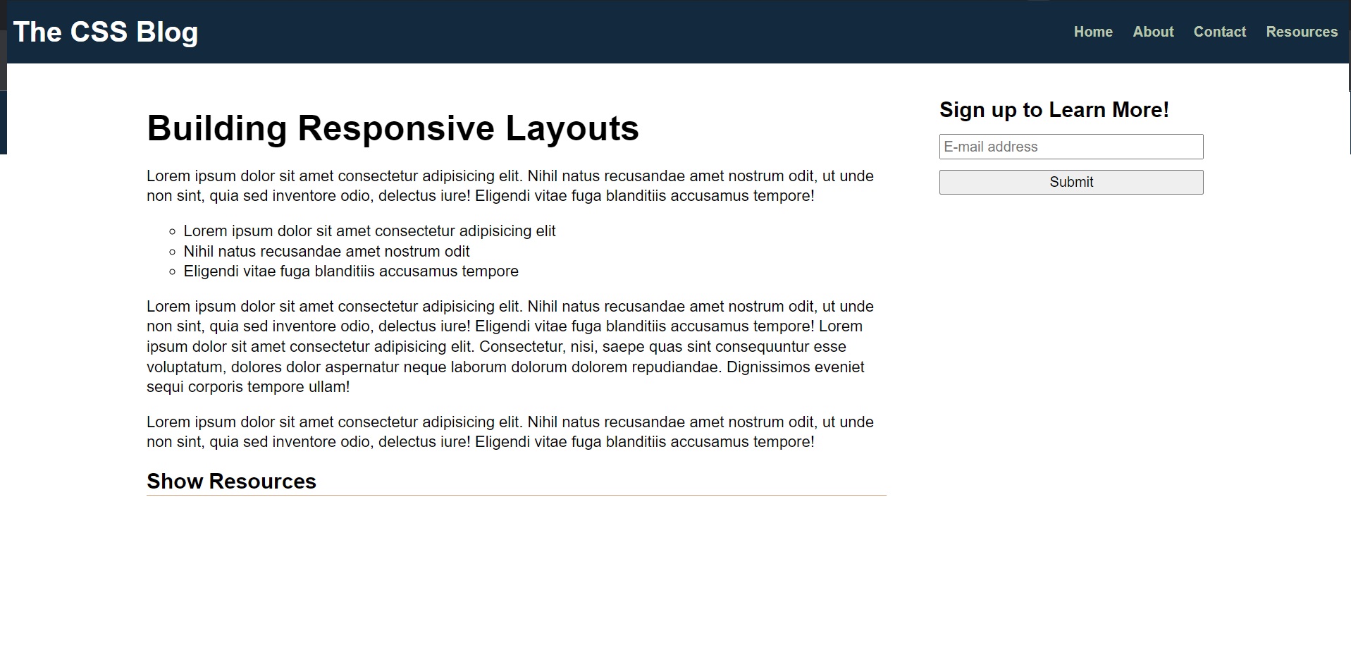 CSS Resets